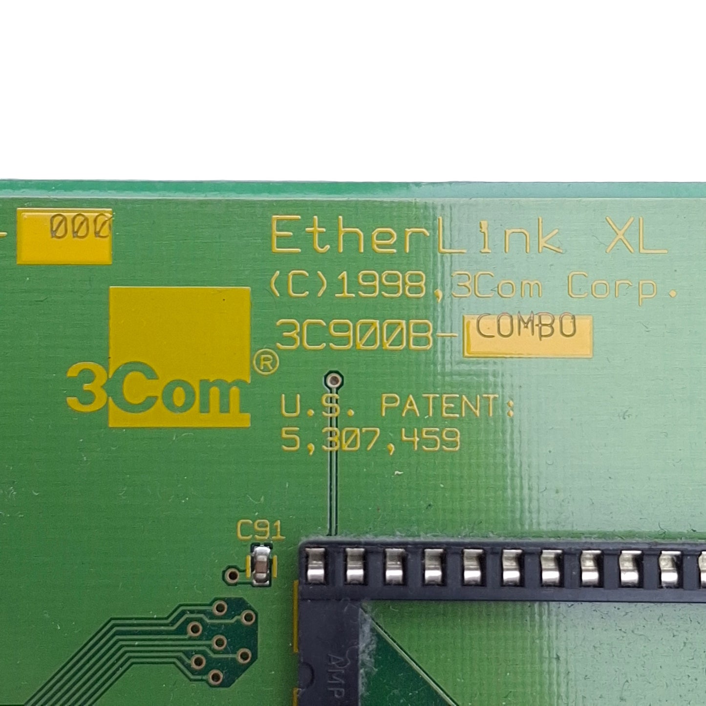 Used 3Com 3C900B-COMBO EtherLink XL PCI Network Interface Card, 10Mbps Speed, RJ-45
