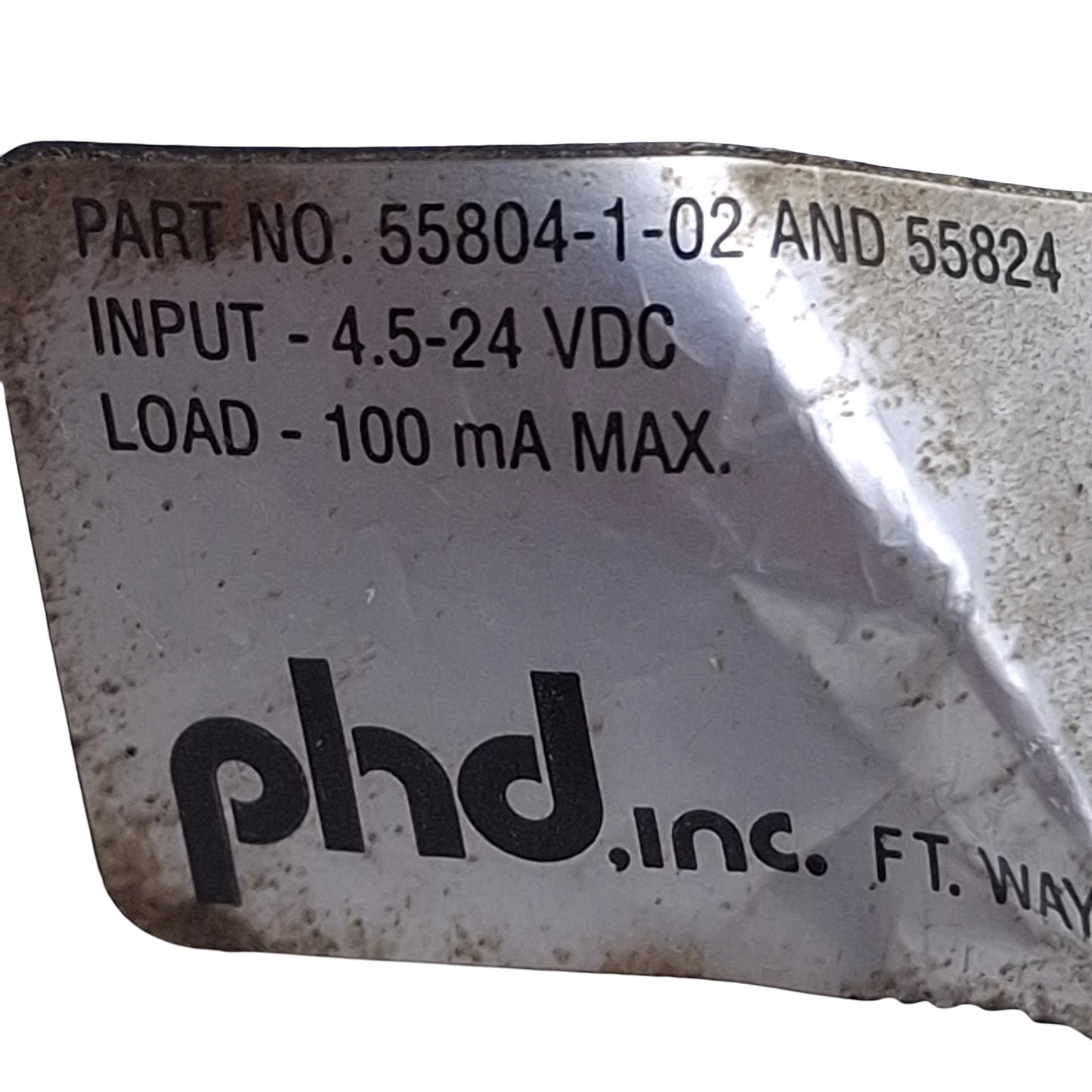 Used PHD 55804-1-02 Solid State Position Sensor PNP, 4.5-24VDC, M8 3-Pin Male