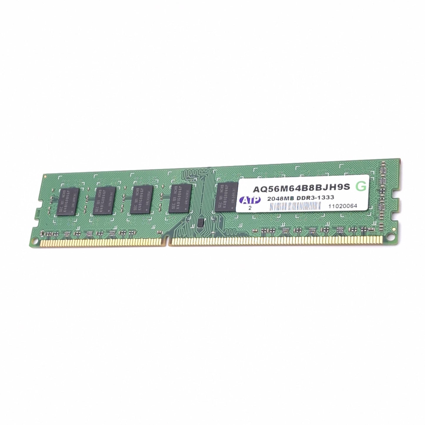 Used ATP Electronics AQ56M64B8BJH9S Memory Module, 2GB DDR3-1333 RAM, 240-Pin DIMM