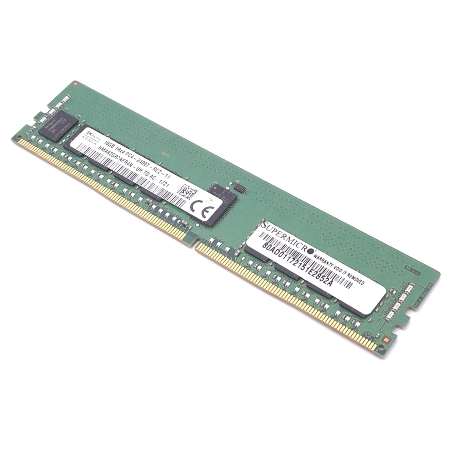 Used SK Hynix HMA82GR7AFR4N-UH Memory Module, 16GB DDR4-2400 RAM, 288-Pin RDIMM