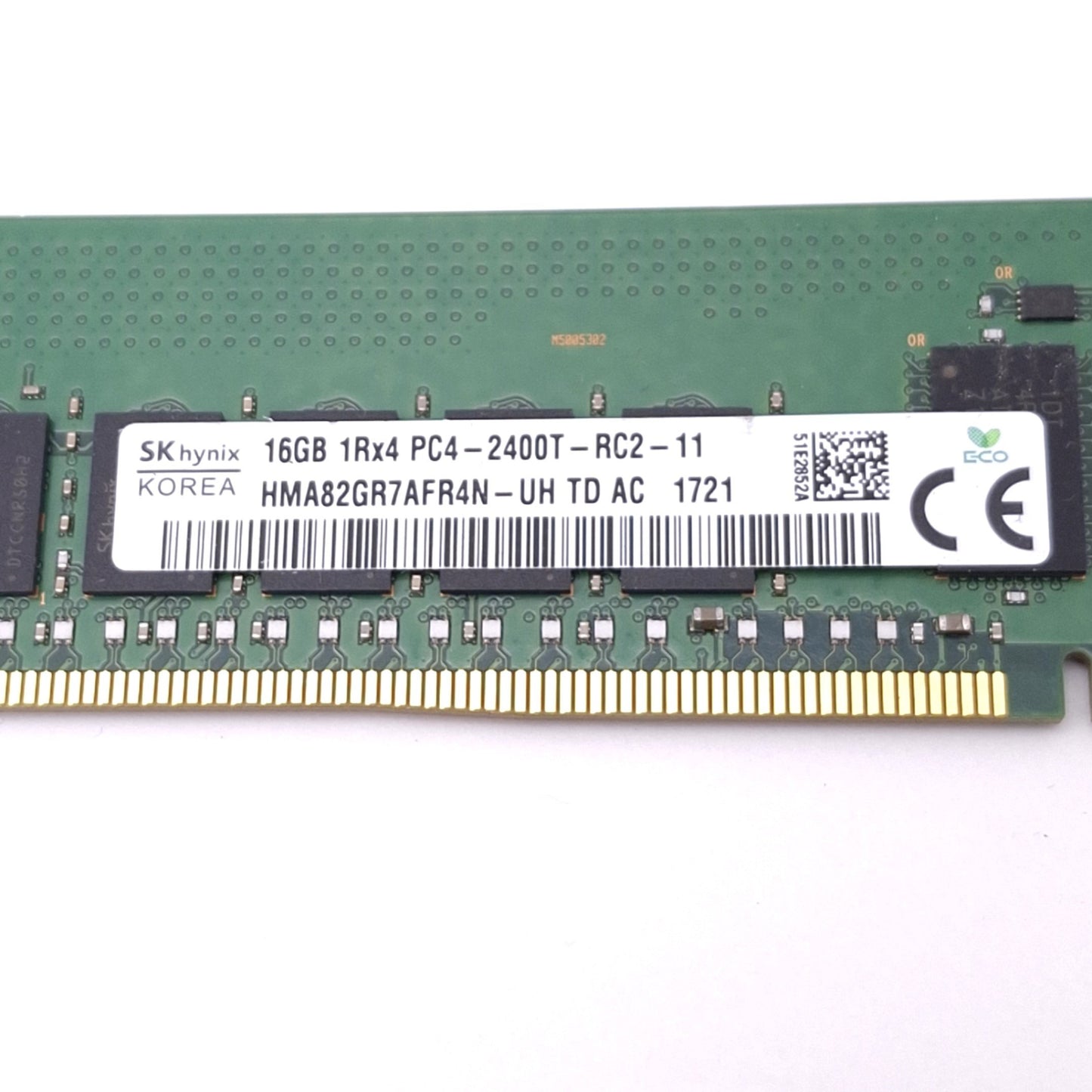 Used SK Hynix HMA82GR7AFR4N-UH Memory Module, 16GB DDR4-2400 RAM, 288-Pin RDIMM