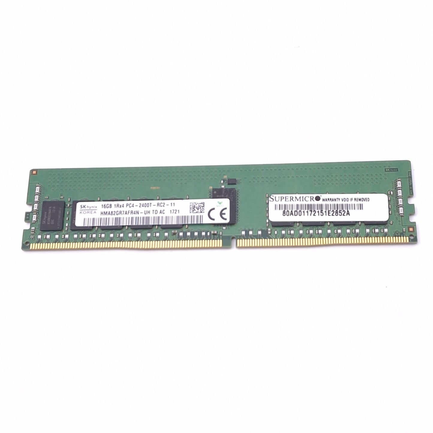 Used SK Hynix HMA82GR7AFR4N-UH Memory Module, 16GB DDR4-2400 RAM, 288-Pin RDIMM