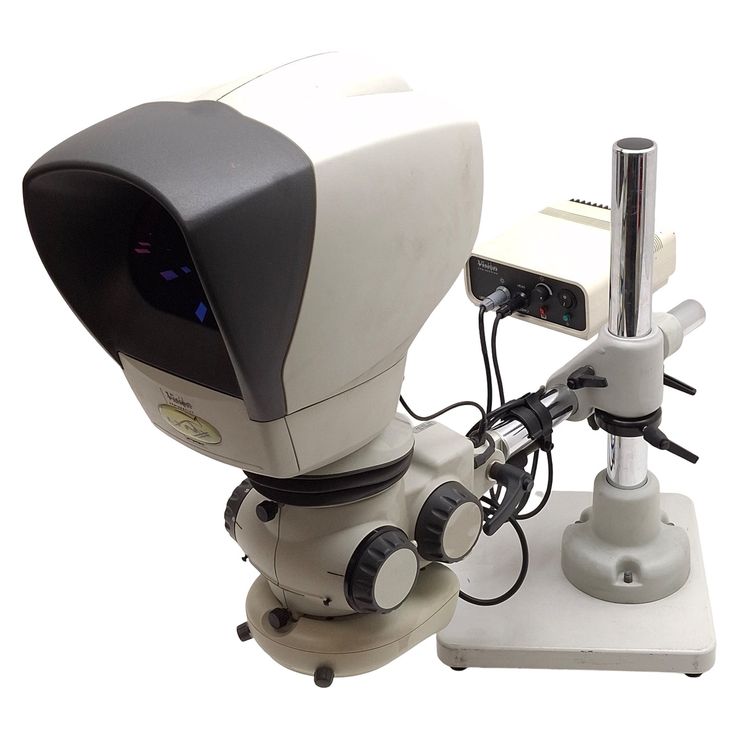 Used Vision Engineering Lynx Eyepieceless Stereo Dynascopic Microscope w/ Ring Light