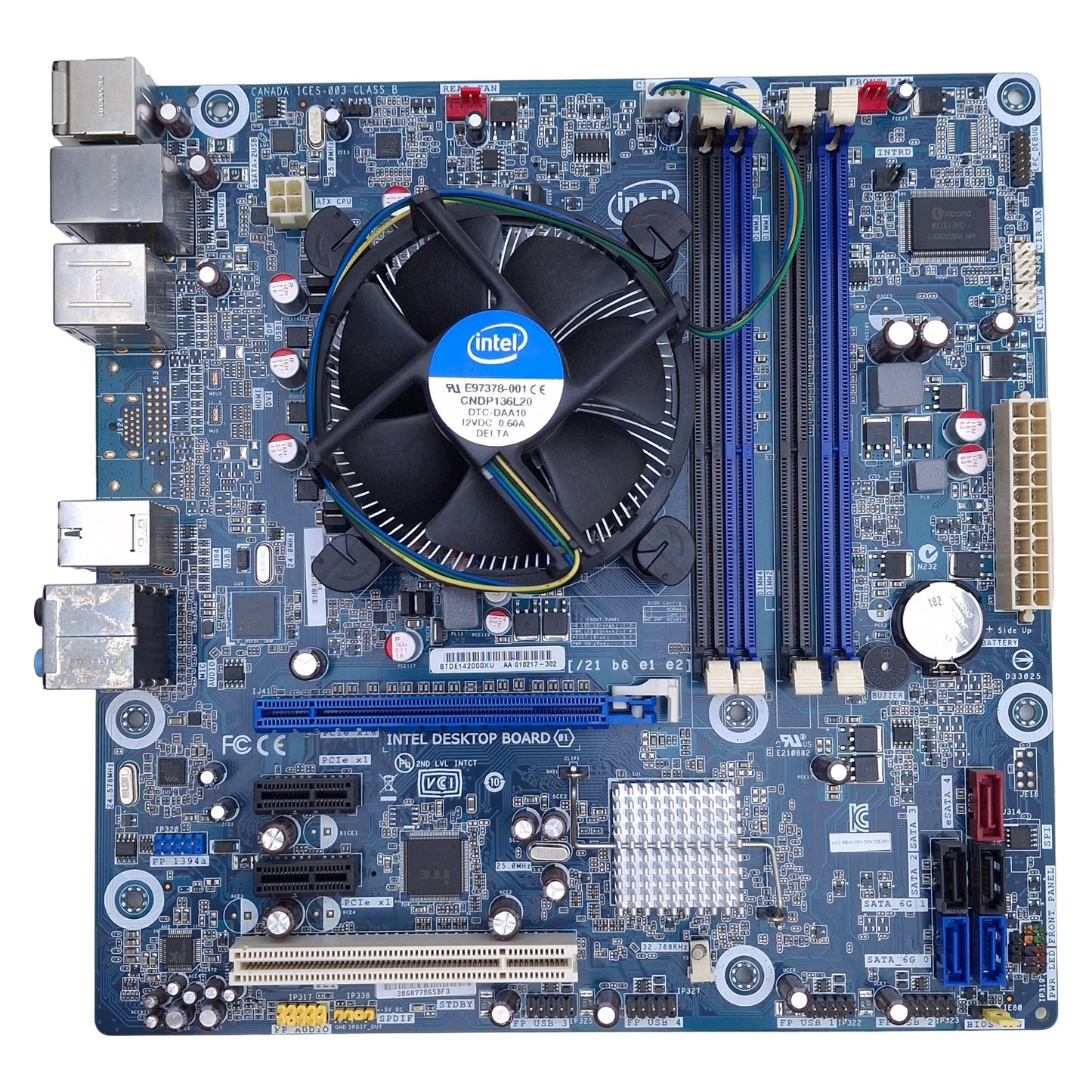 Used Intel DP67DE Motherboard w/Intel i7-2600 3.4GHz 240-Pin DIMM DDR3, PCIe x16