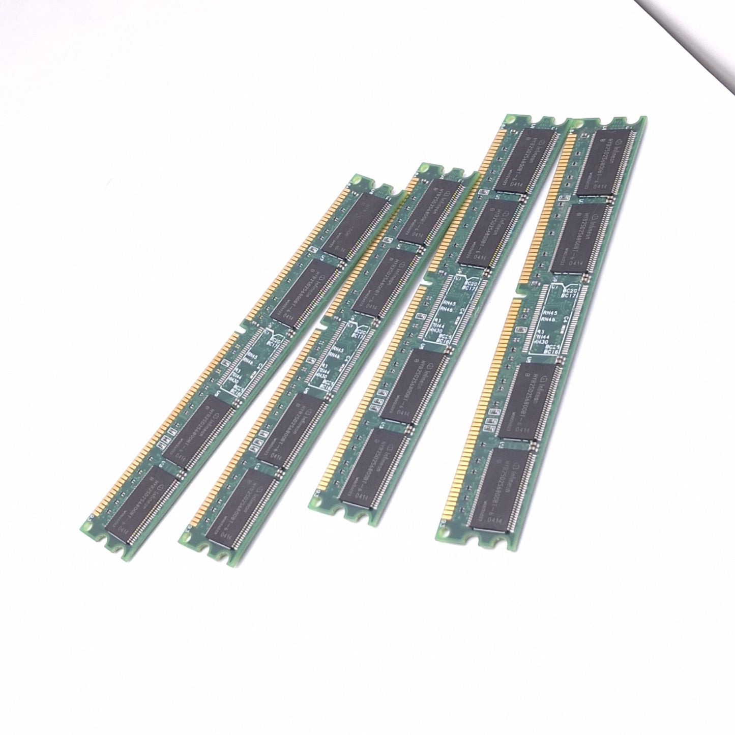 Used Lot of 4 Apacer 77.10603.11F Memory Modules, 256MB UNB PC2100 CL2, 184-Pin DIMM