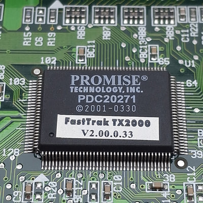 Used Promise FastTrak TX2000 PCI IDE Controller Card, 2 x ATA 133 PCI 266MB/S