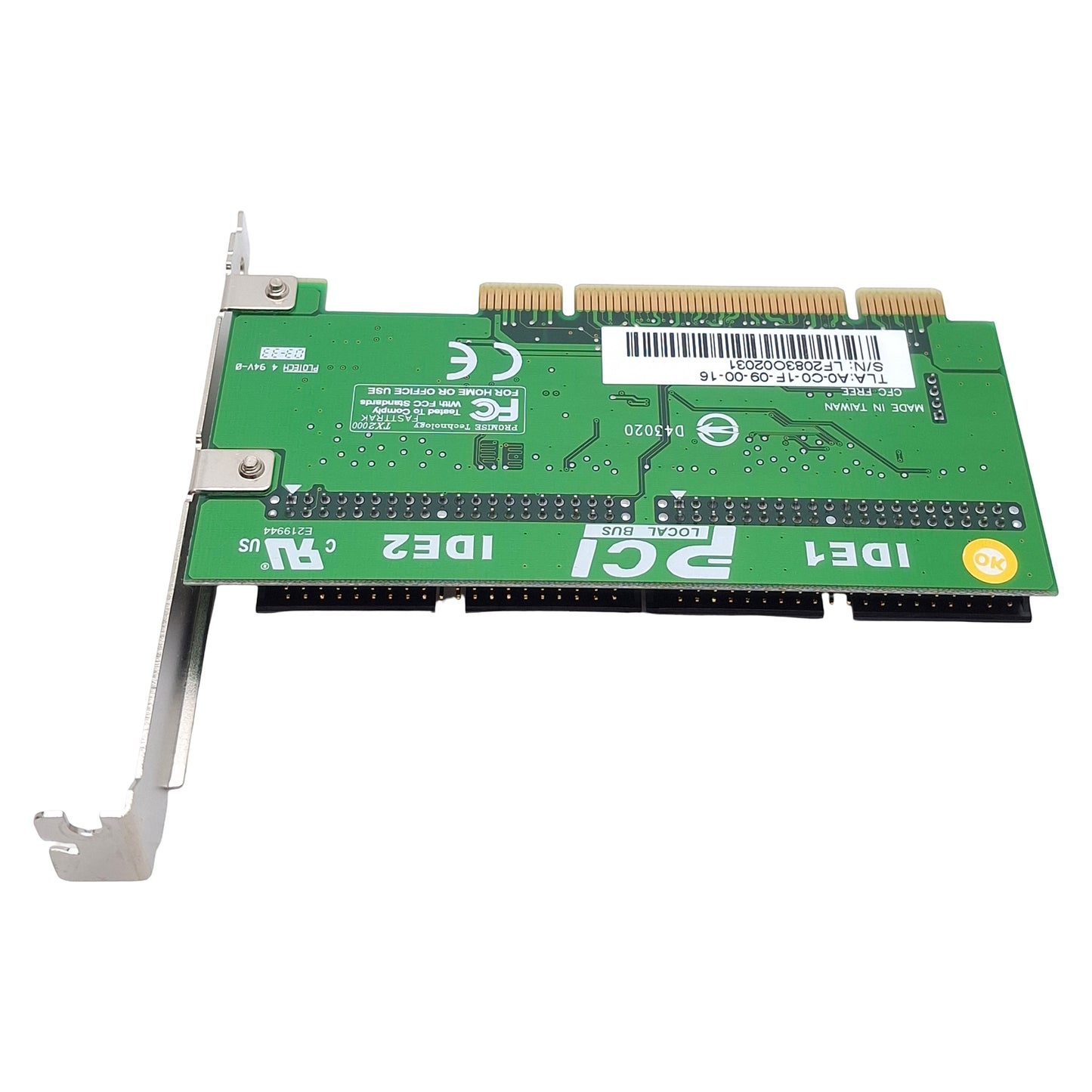 Used Promise FastTrak TX2000 PCI IDE Controller Card, 2 x ATA 133 PCI 266MB/S