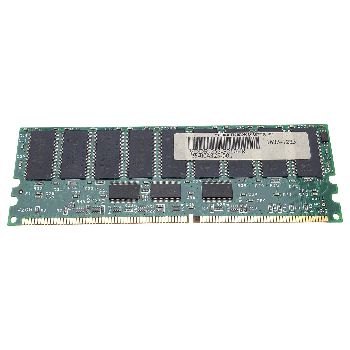 Used Ventura Technology Group VDDR-256-P210ER Server Memory Module, 256MB, DDR SDRAM