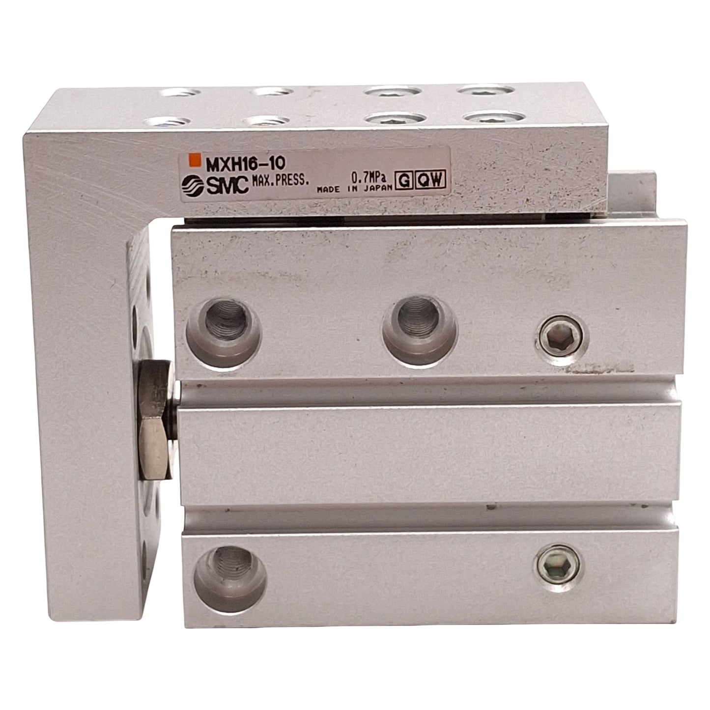 Used SMC MXH16-10 Compact Slide Table, ø16mm Bore, 10mm Stroke, 0.7MPa, M5x0.8 Ports