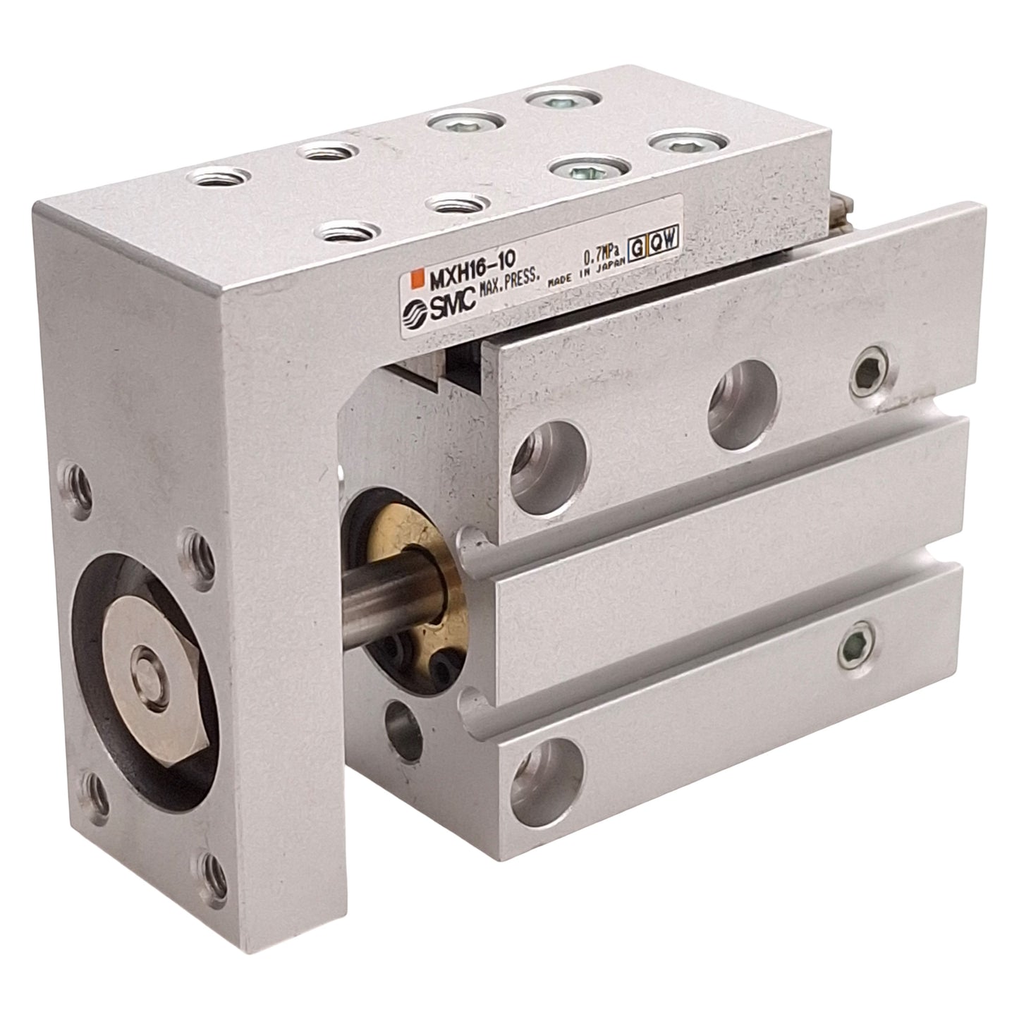 Used SMC MXH16-10 Compact Slide Table, ø16mm Bore, 10mm Stroke, 0.7MPa, M5x0.8 Ports
