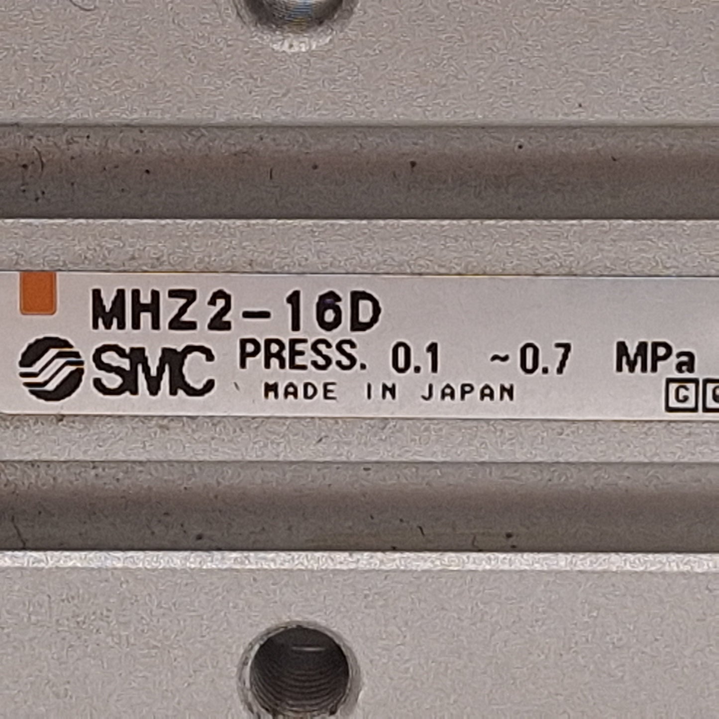 Used SMC MHZ2-16D Parallel Gripper, ø16mm Bore, 6mm Stroke, 0.1-0.7MPa, M5x0.8 Ports
