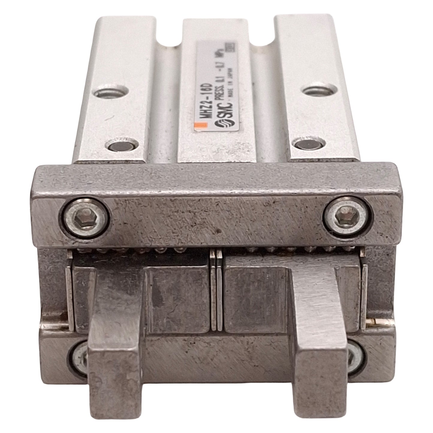 Used SMC MHZ2-16D Parallel Gripper, ø16mm Bore, 6mm Stroke, 0.1-0.7MPa, M5x0.8 Ports