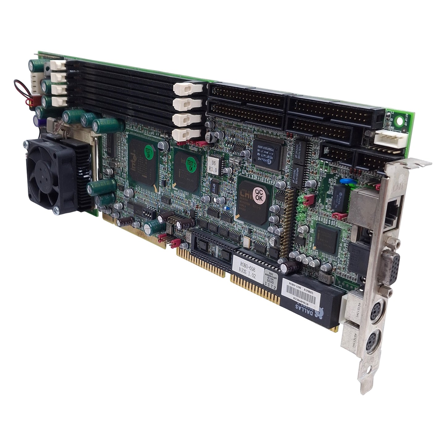 Used Portwell ROBO-698 Single Board Computer w/Intel Celeron 566MHz, PICMG 1.0, 128MB