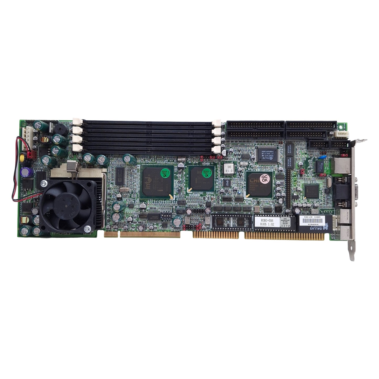 Used Portwell ROBO-698 Single Board Computer w/Intel Celeron 566MHz, PICMG 1.0, 128MB