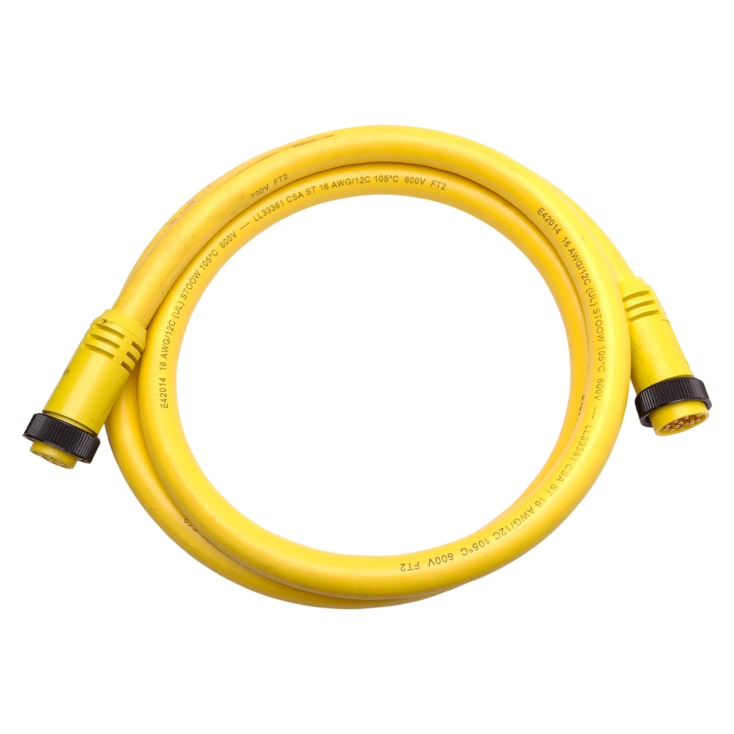 Used Woodhead 332020A01F060 Mini-Change Cordset 600V 5A C-Size 12P Male to Female 6ft