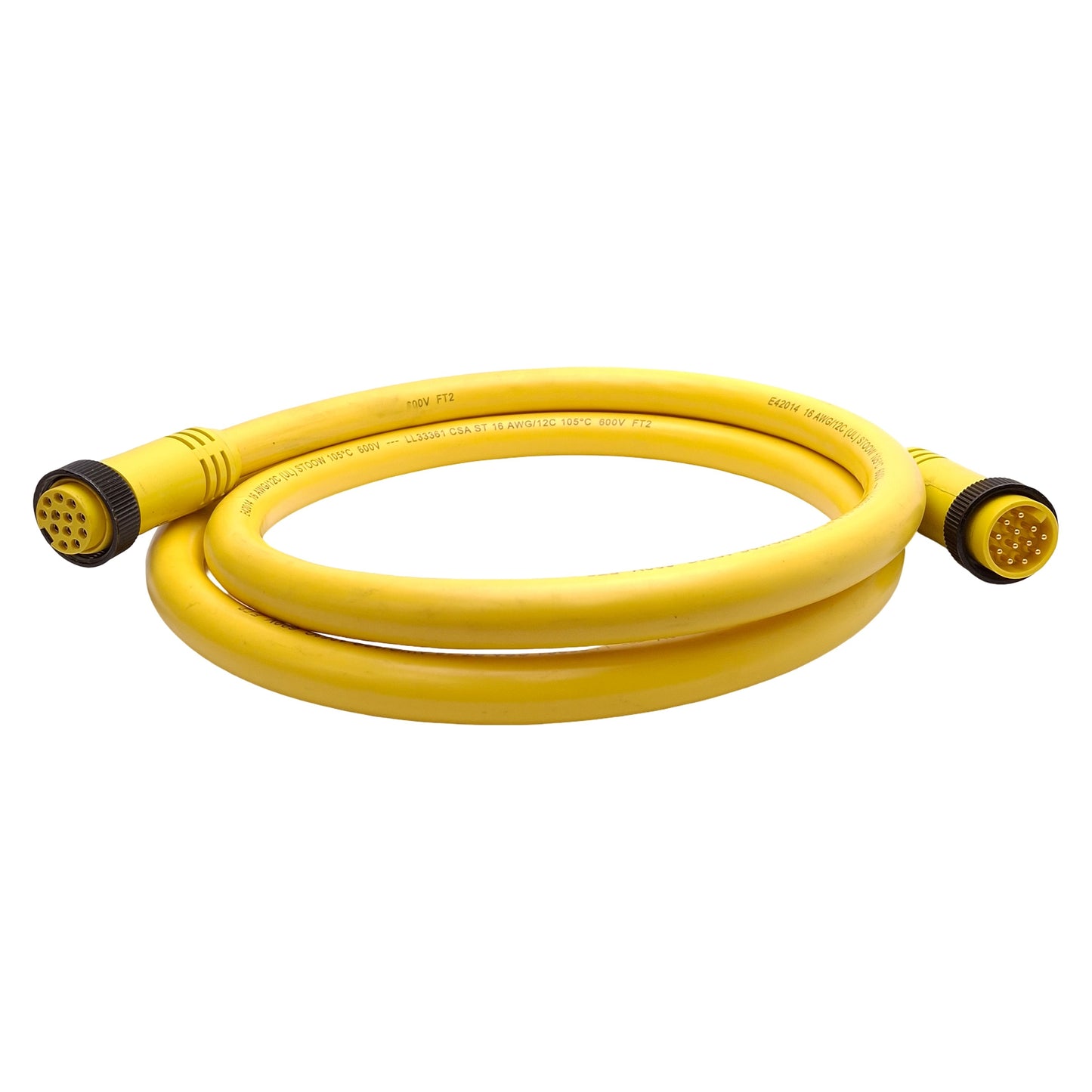 Used Woodhead 332020A01F060 Mini-Change Cordset 600V 5A C-Size 12P Male to Female 6ft
