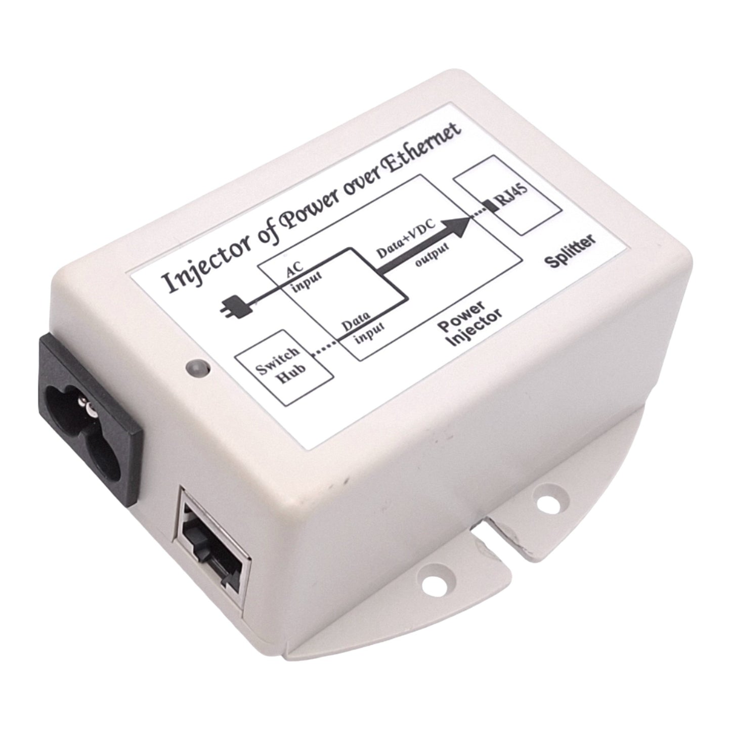 Used Laird POE-48iD Power Over Ethernet Injector, 100-240VAC In, 48VDC 16W Out, RJ45