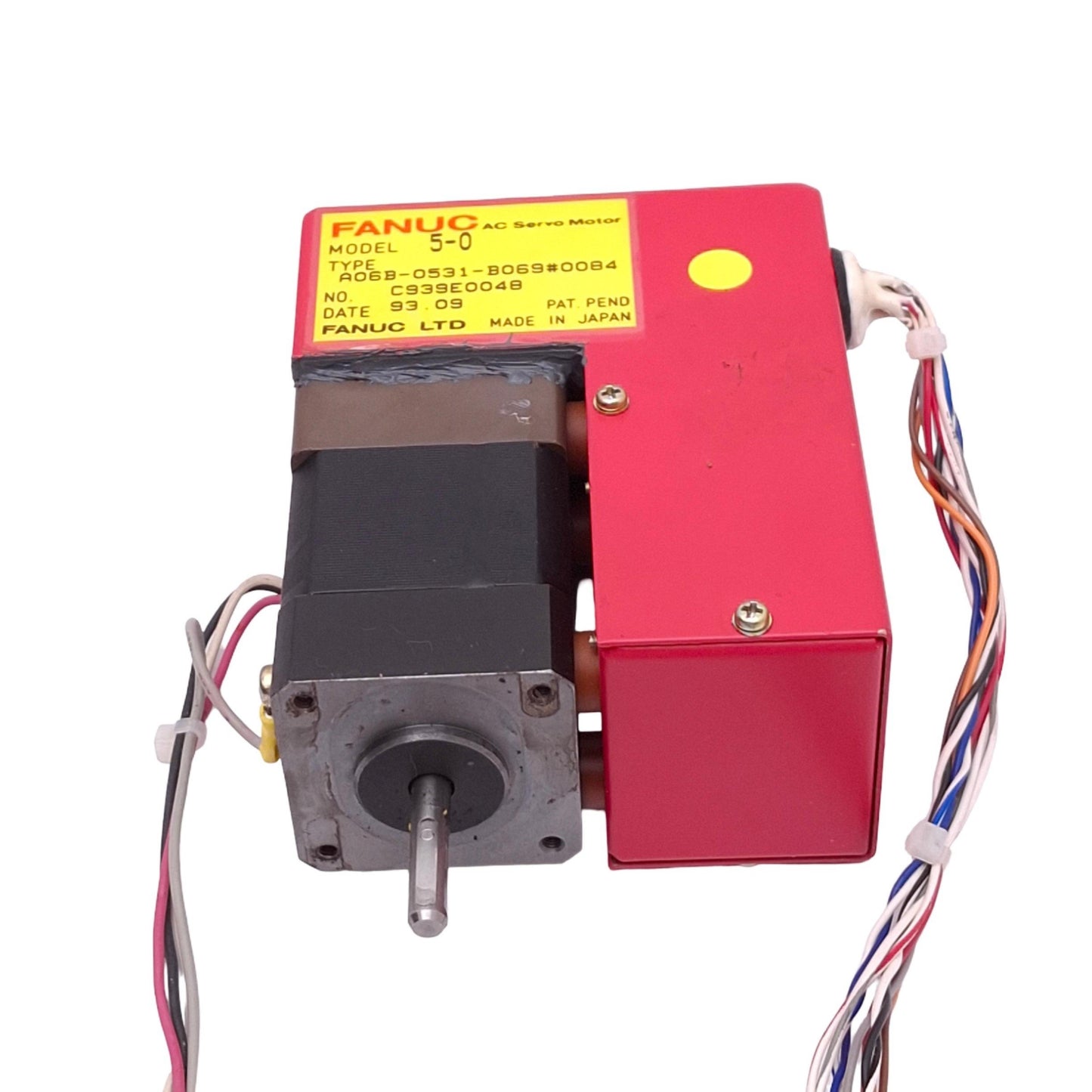 Used Fanuc A06B-0531-B069#0084 5-0 AC Servo Motor, ø3/16in Shaft, 3000rpm Max