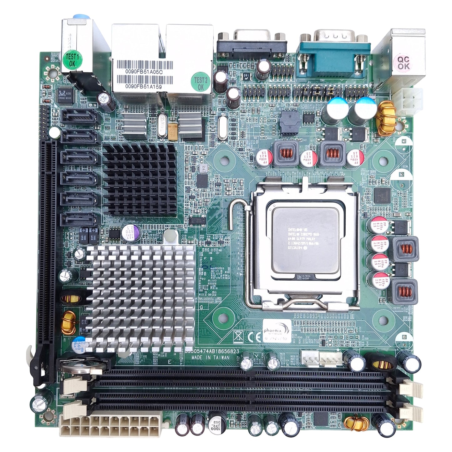 Used Portwell WADE-8656 Motherboard w/Intel 2 Core Duo 2.13GHz, 2x 240-Pin DDR2 DIMM