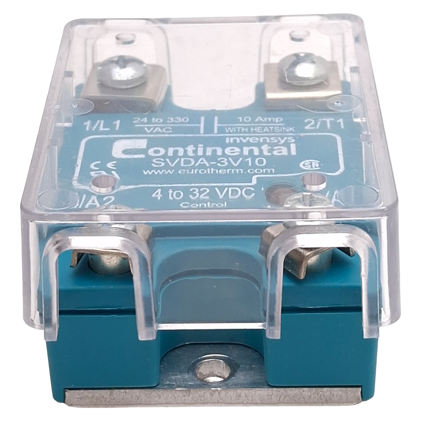 Used Continental SVDA-3V10 Solid State Relay, 4-32VDC Control, 10A 24-330VAC Load