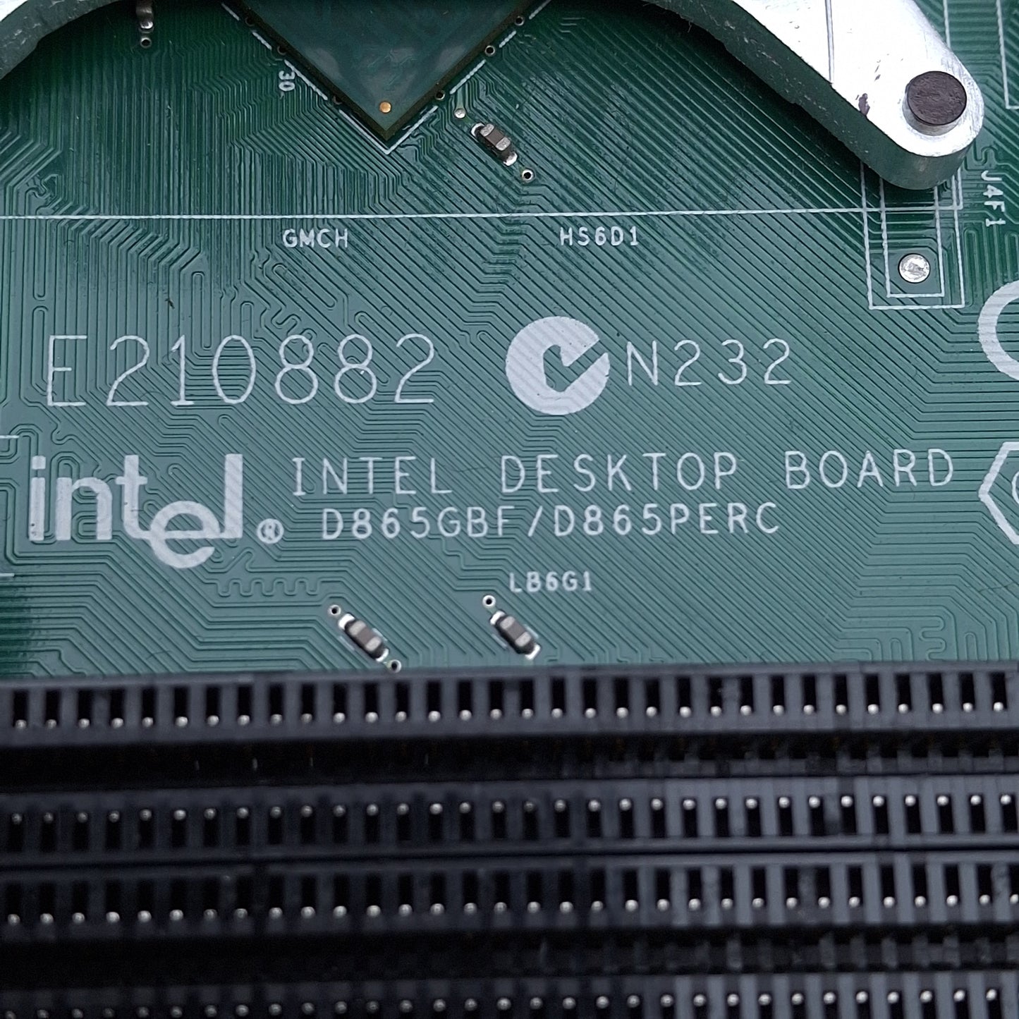 Used Intel D865GBF/D865PERC Motherboard ATX Form Factor, DDR1 SDRAM, AGP, 6x PCI