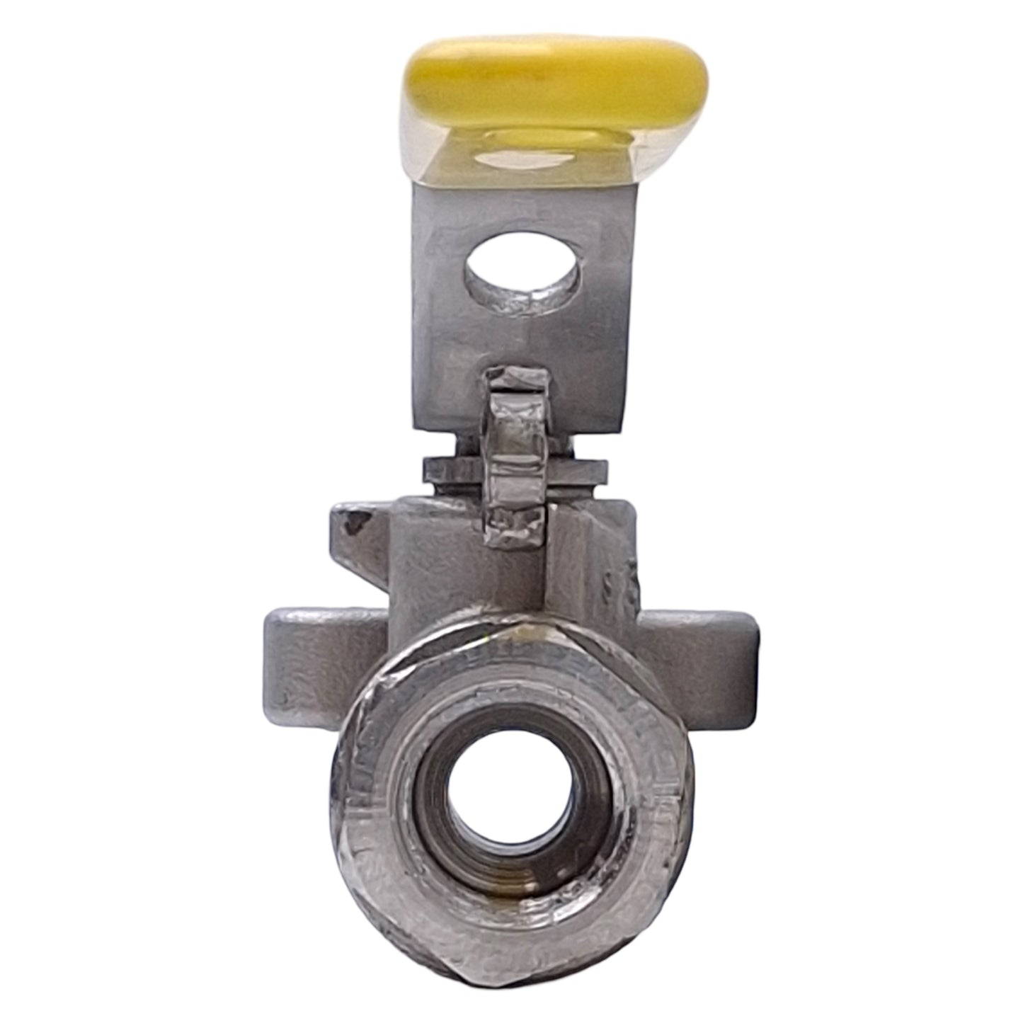 Used Apollo 76-102-01A 2-Piece Ball Valve CF8M 2000 WOG, 3/8" NPT w/ Locking Handle
