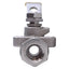 Used Apollo 76-102-01A 2-Piece Ball Valve CF8M 2000 WOG, 3/8" NPT w/ Locking Handle