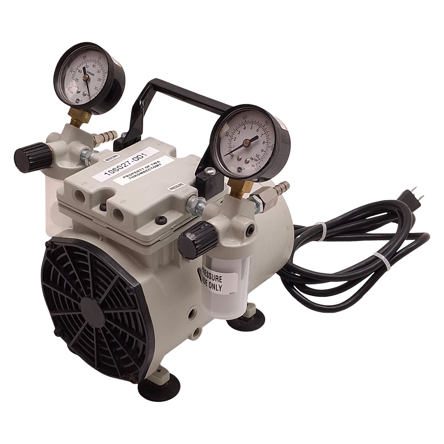 Used Welch 2522B-01 Dry WOB-L Piston Pressure & Vacuum Pump 115VAC 60Hz, 22LPM