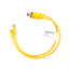 New Turck VBRK 4.4-2PKG 3M-0.3/0.3 Y-Splitter Cable, 4-Pin M12 M to 3-Pin M8 F