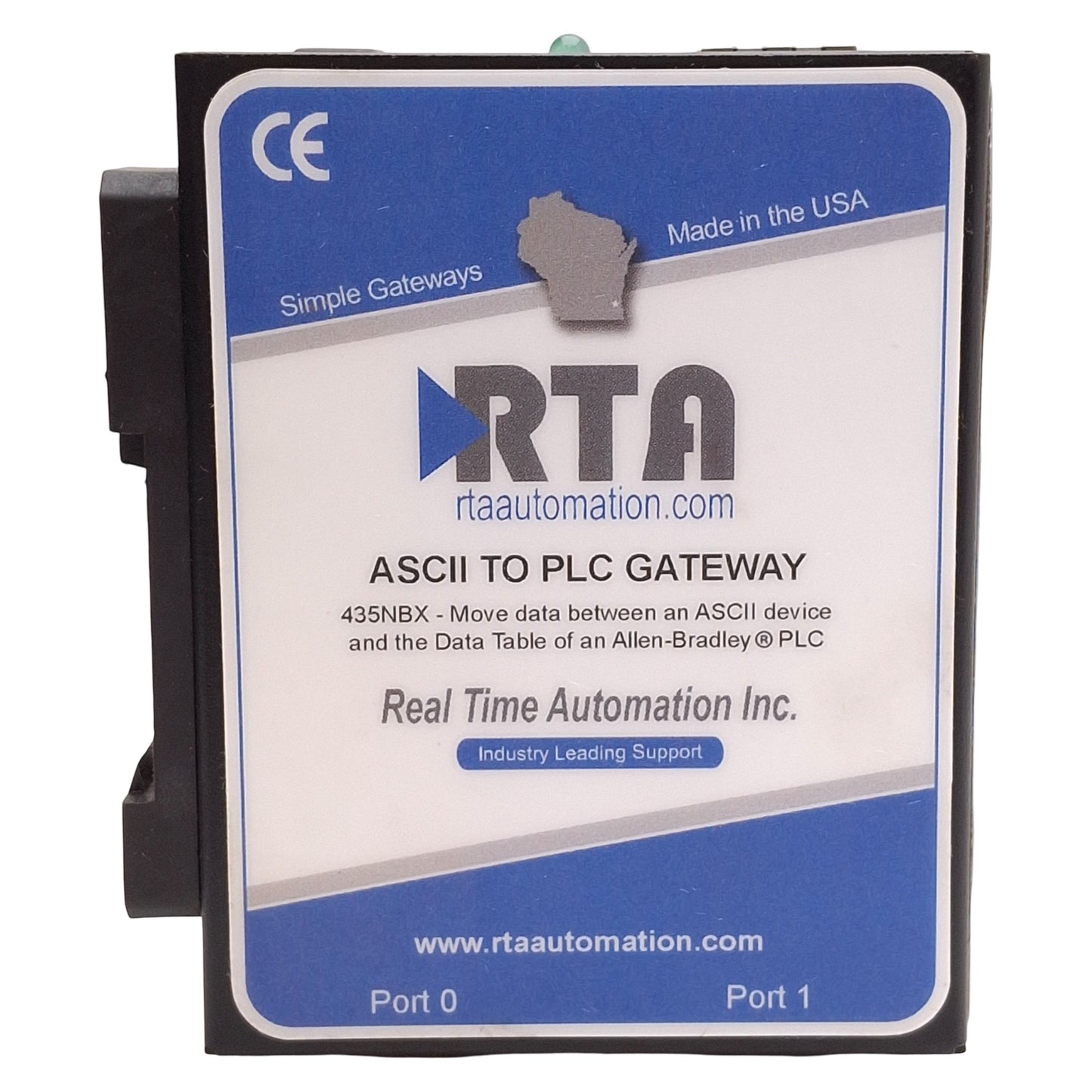 Used RTA 435NBX-D ASCII To Allen Bradley PLC Gateway, RS232/485/422 12-24VDC DIN Rail