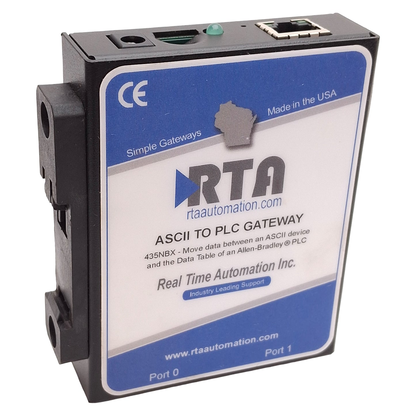 Used RTA 435NBX-D ASCII To Allen Bradley PLC Gateway, RS232/485/422 12-24VDC DIN Rail