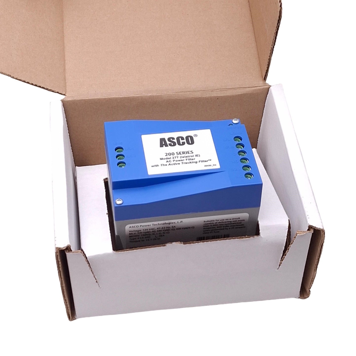 New ASCO IE-105 Active Tracking AC Power Noise Filter, 5A 120VAC, DIN Rail