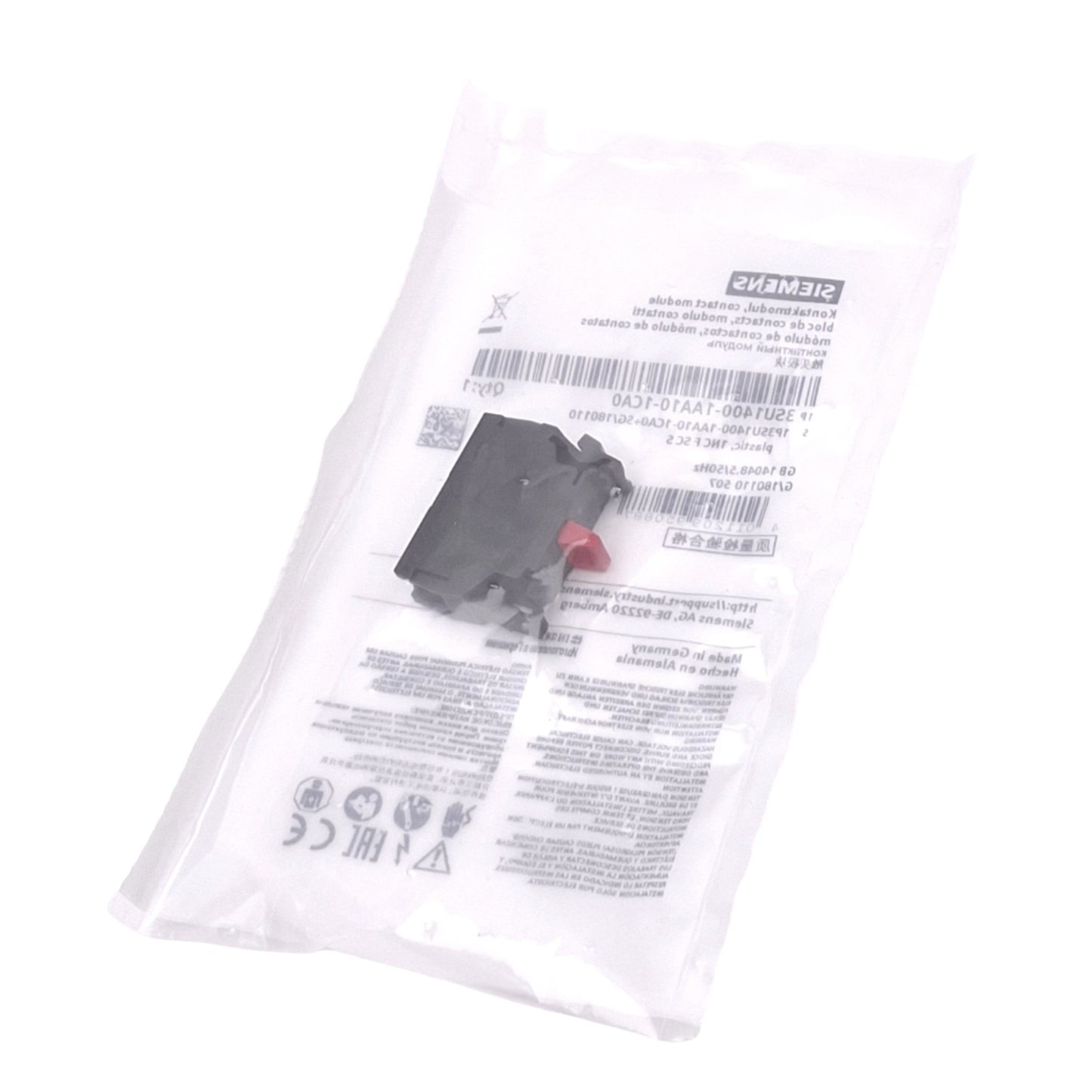 New Siemens 3SU1400-1AA10-1CA0 Contact Module, 1 Normally Closed, for 22mm Pilot