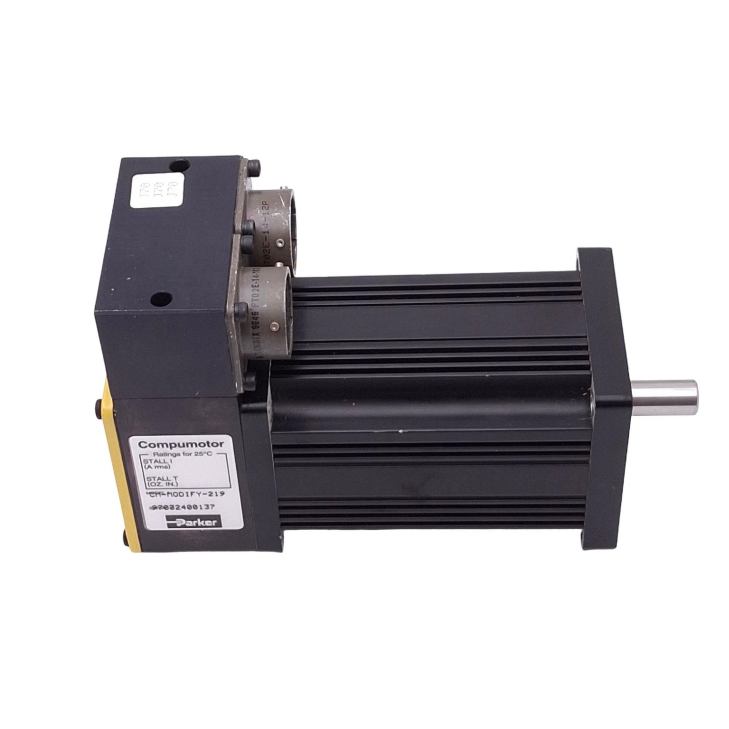 Used Parker Compumotor CM-MODIFY-219 Brushless DC Servo Motor, 3/8in Shaft, NEMA 23