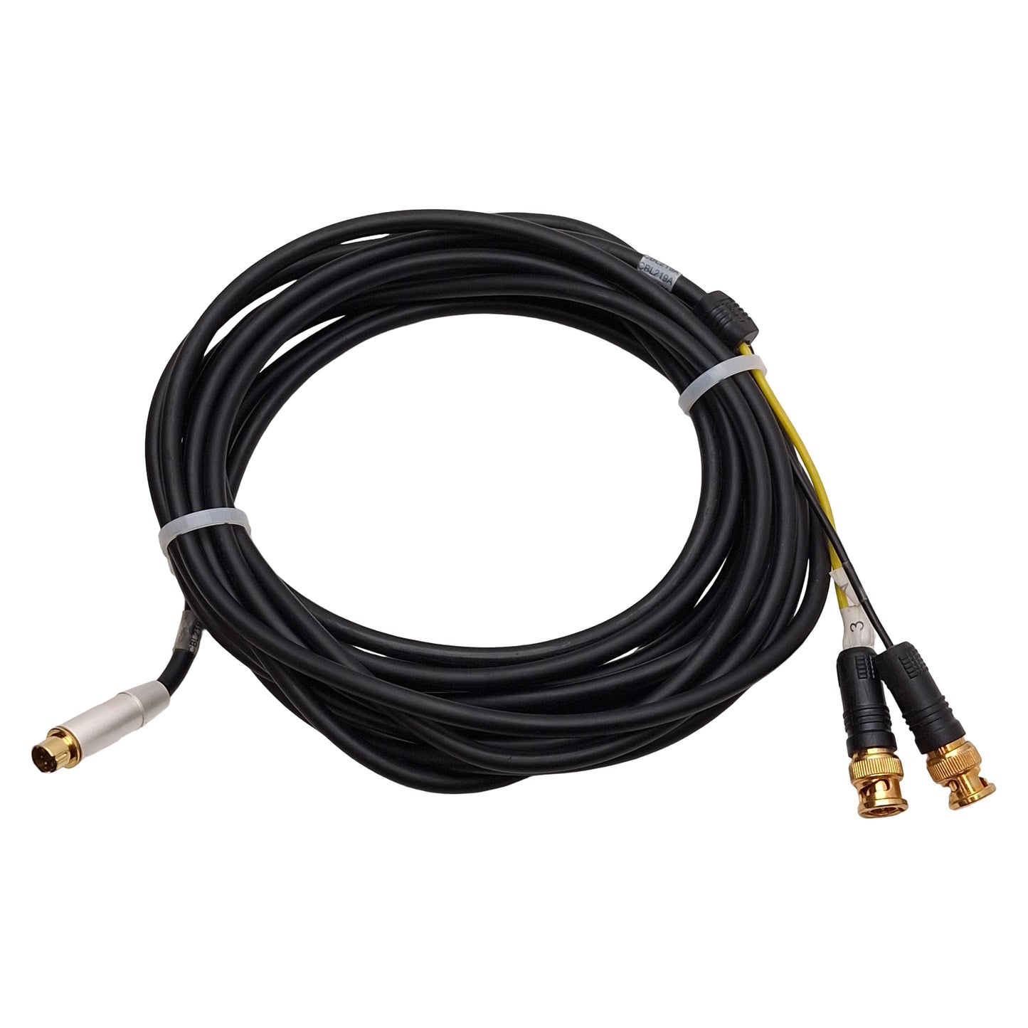 Used L-Com CCD244MB-20 Assembled S-Video Cable, S-Video Male to Dual BNC Male, 20ft