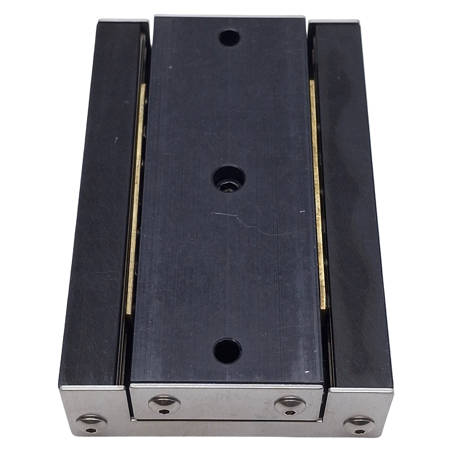 Used Del-Tron RS3-2 Crossed Roller Slide, 2in Travel, 352lbs Load, 4in x 2.62in x 1in
