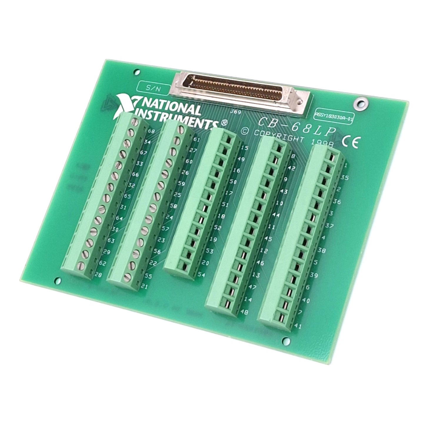 Used National Instruments CB-68LP Breakout Board, 68-Pin SCSI to Screw Terminals