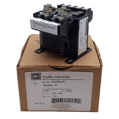 New Cutler-Hammer C0050E2A Industrial Control Transformer, 230x460V Pri, 115V Sec