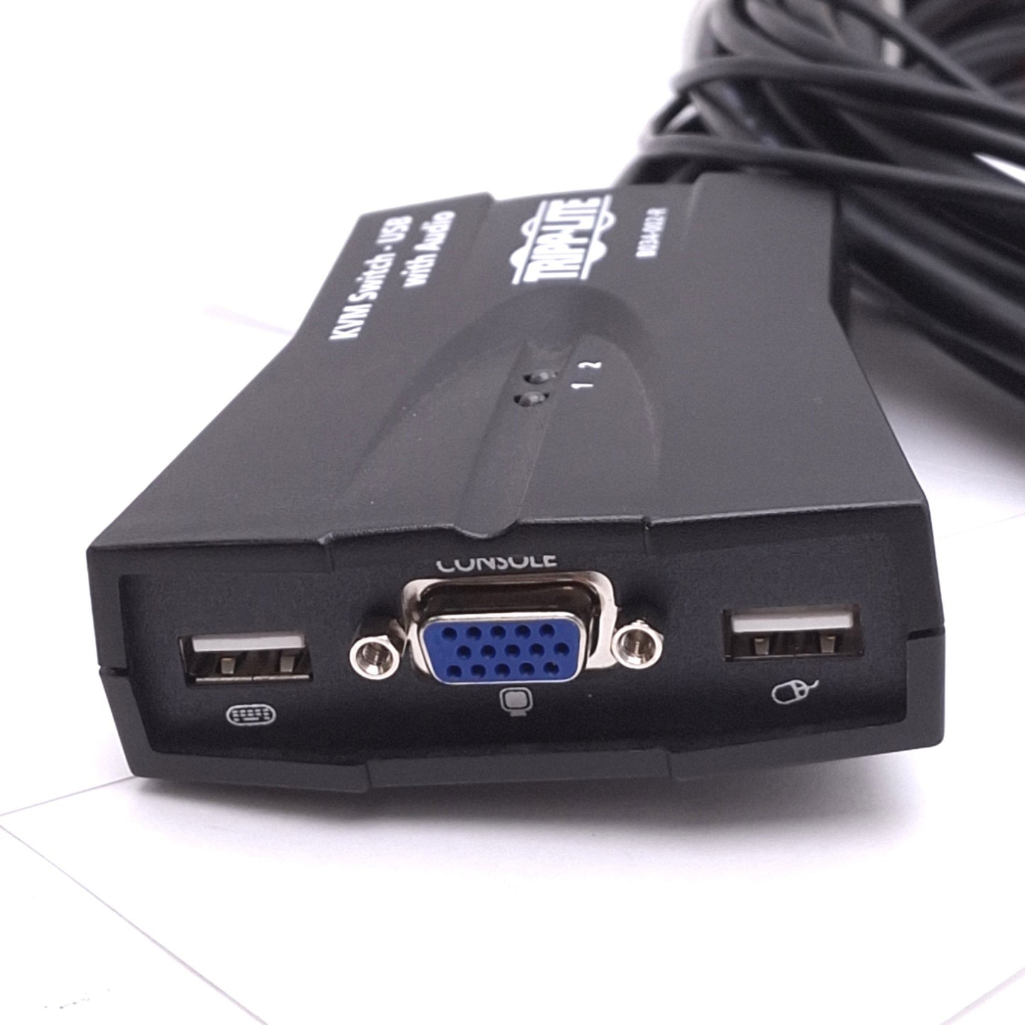 Used Tripp Lite B034-002-R USB KVM Switch with Audio and Cables, 2-Port, 6ft