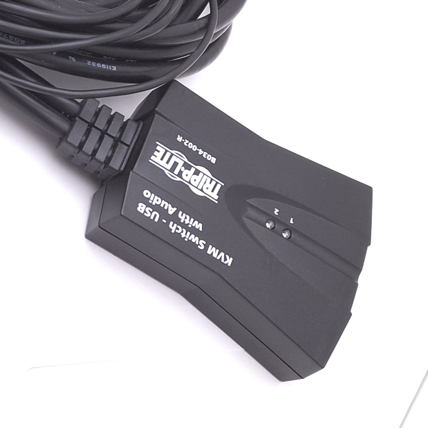 Used Tripp Lite B034-002-R USB KVM Switch with Audio and Cables, 2-Port, 6ft