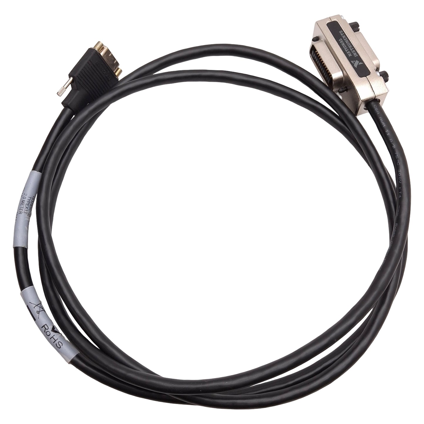 Used NI 183285C-02 24M-24F-MicroDB25M GPIB Cable, Micro DB25 Male to 24-Pin IEEE 488