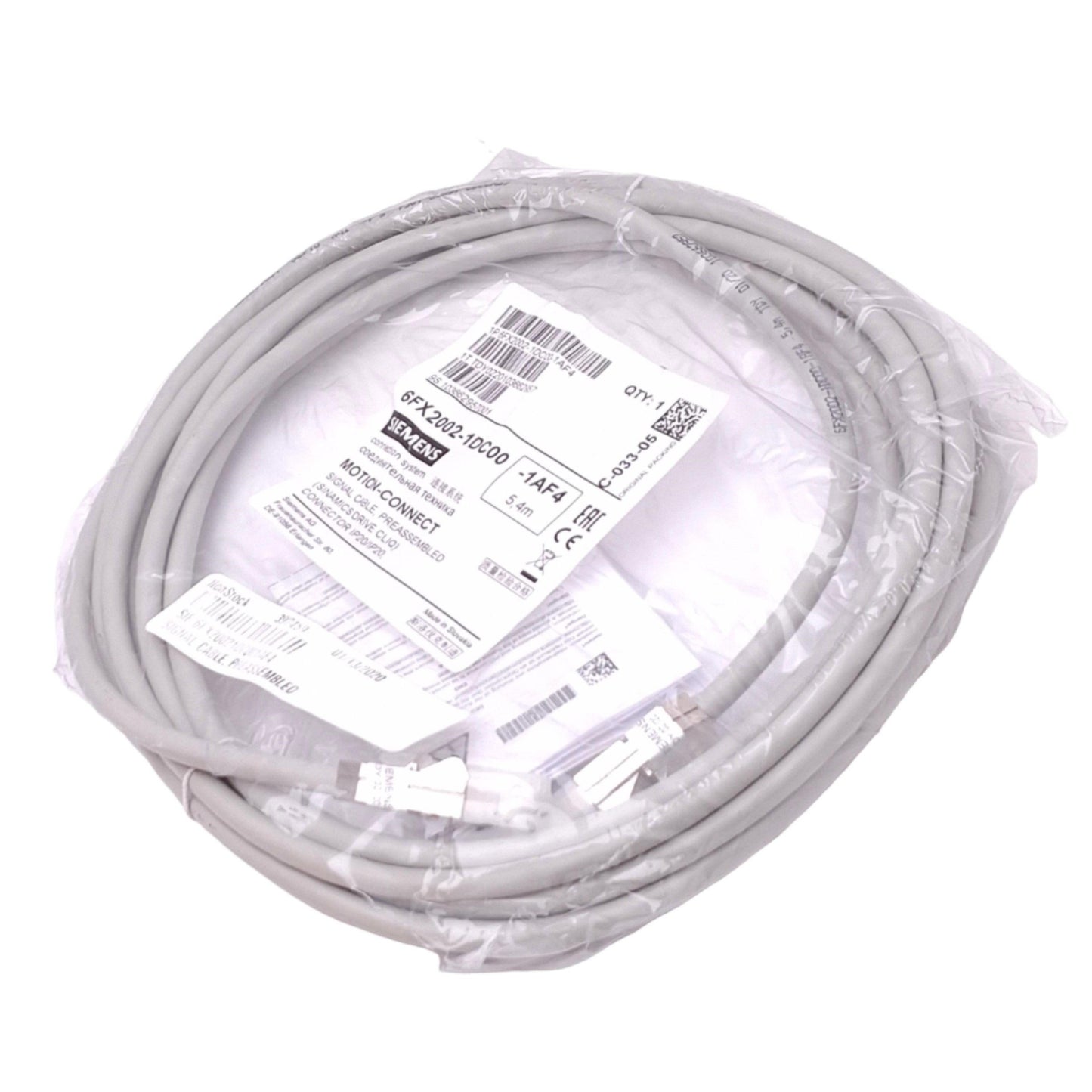 New Siemens 6FX2002-1DC00-1AF4 Cable for MOTION-CONNECT SINAMICS, 5.4m Length