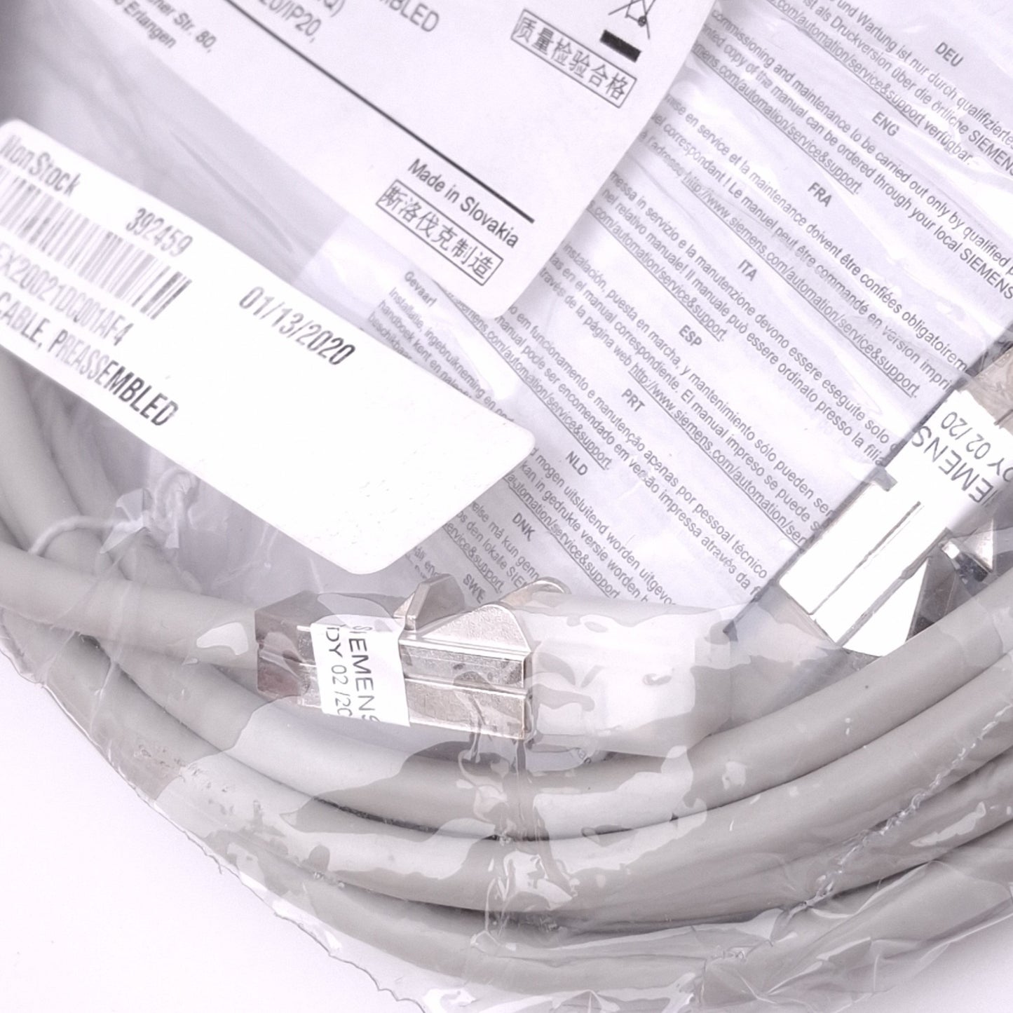 New Siemens 6FX2002-1DC00-1AF4 Cable for MOTION-CONNECT SINAMICS, 5.4m Length