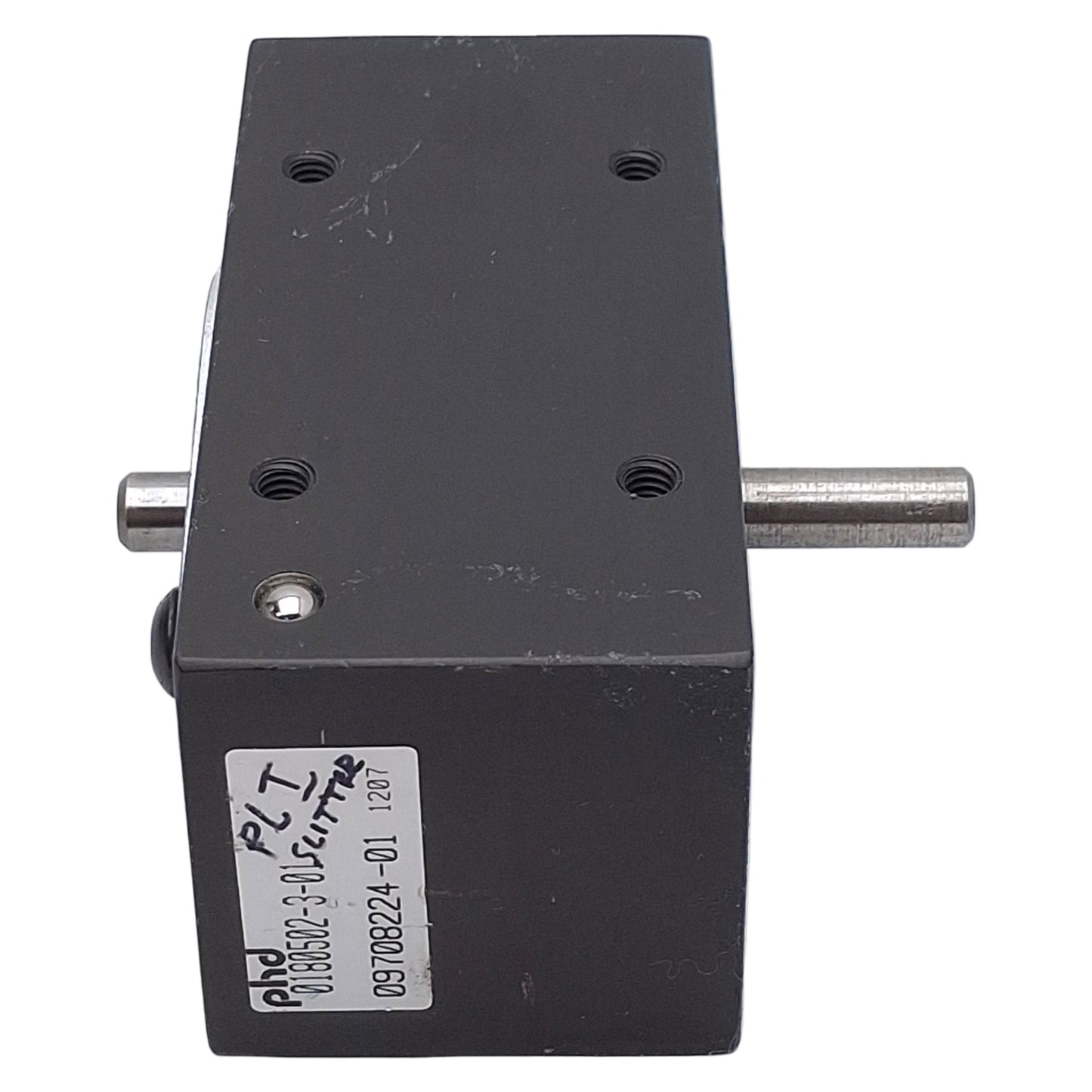 Used PHD 0180502-3-01 Double Rack Rotary Actuator, ø12mm Bore, 180° Rotation, M5