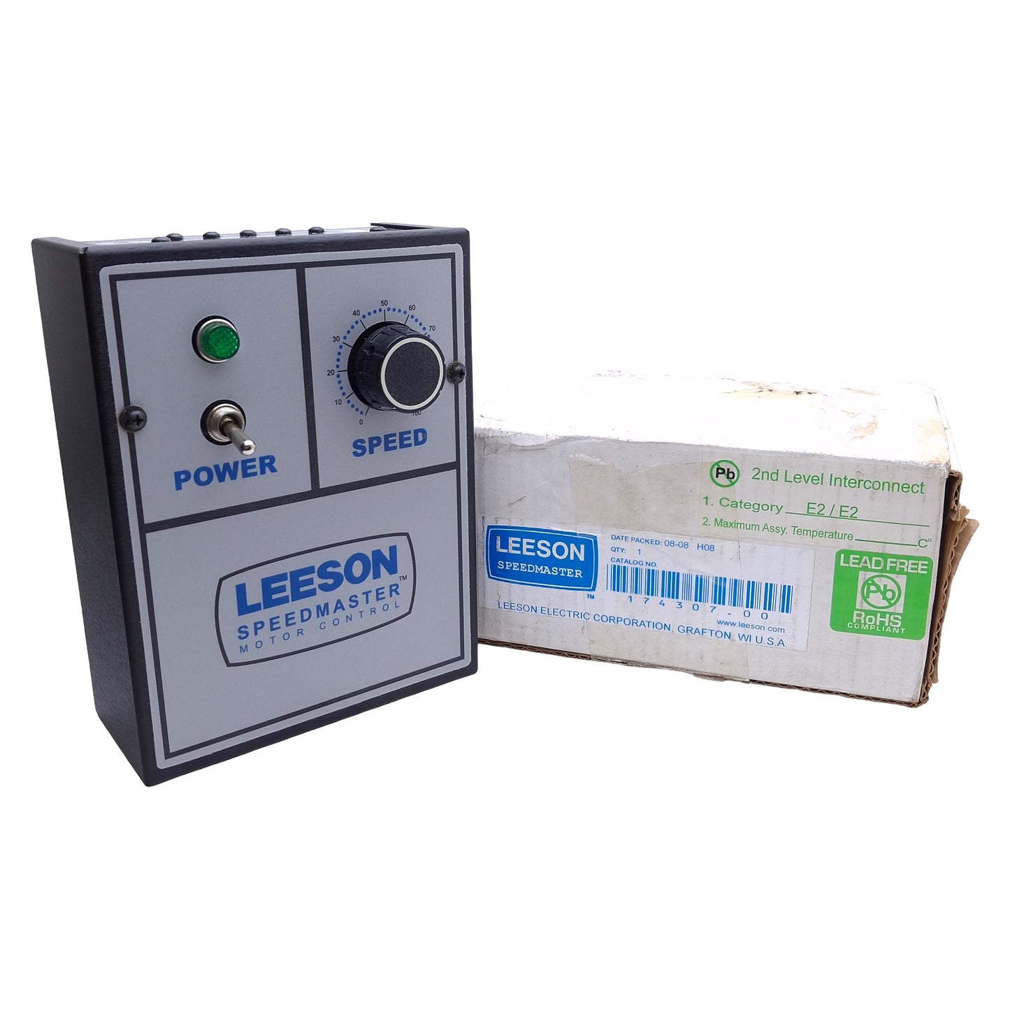 New Leeson 174307.00 Speedmaster Motor Control 0-90/180VDC Output, 115/230VAC Input