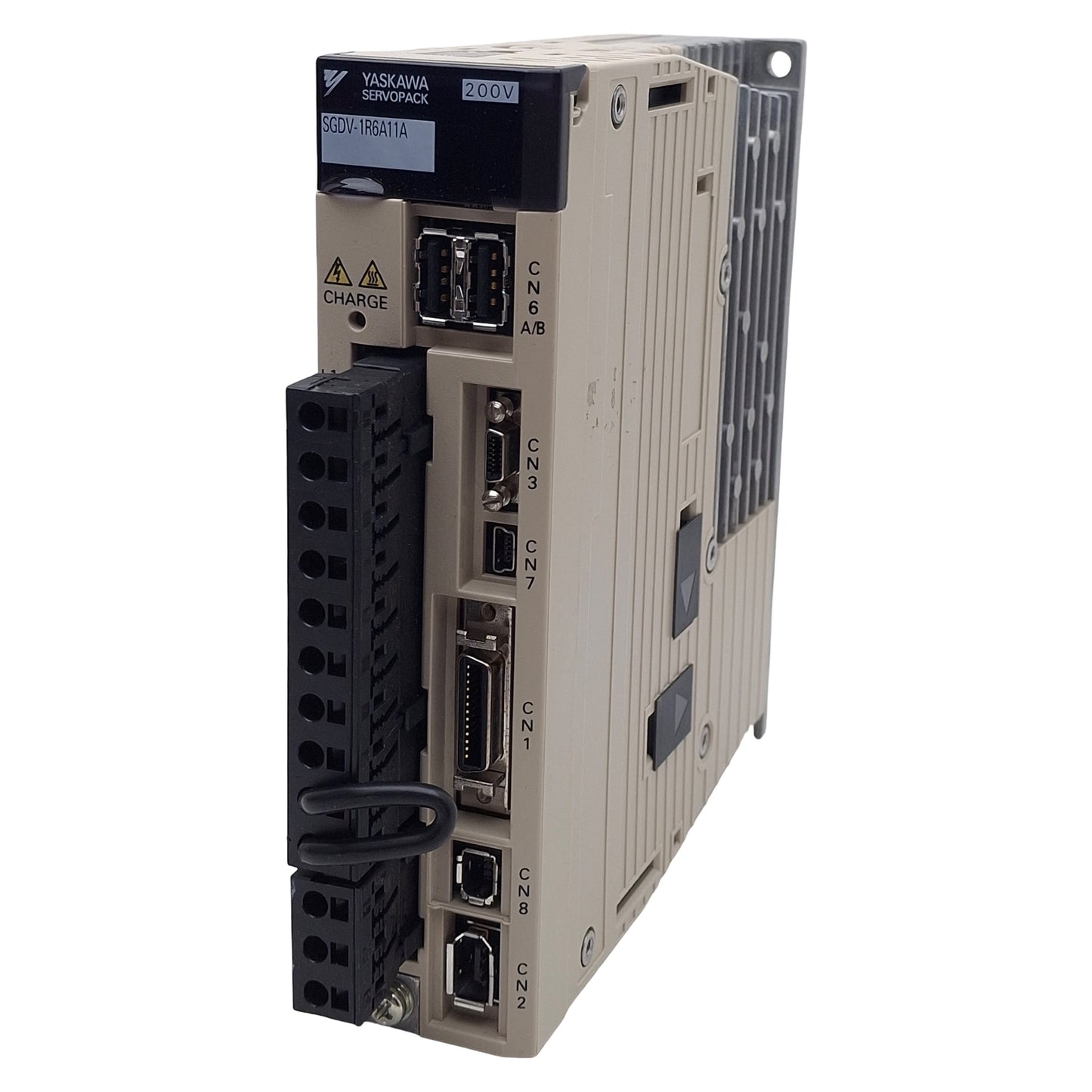 Used YASKAWA SGDV-1R6A11A SERVOPACK Servo Drive, 3PH 230VAC, 400Hz, 1.6A, 200W
