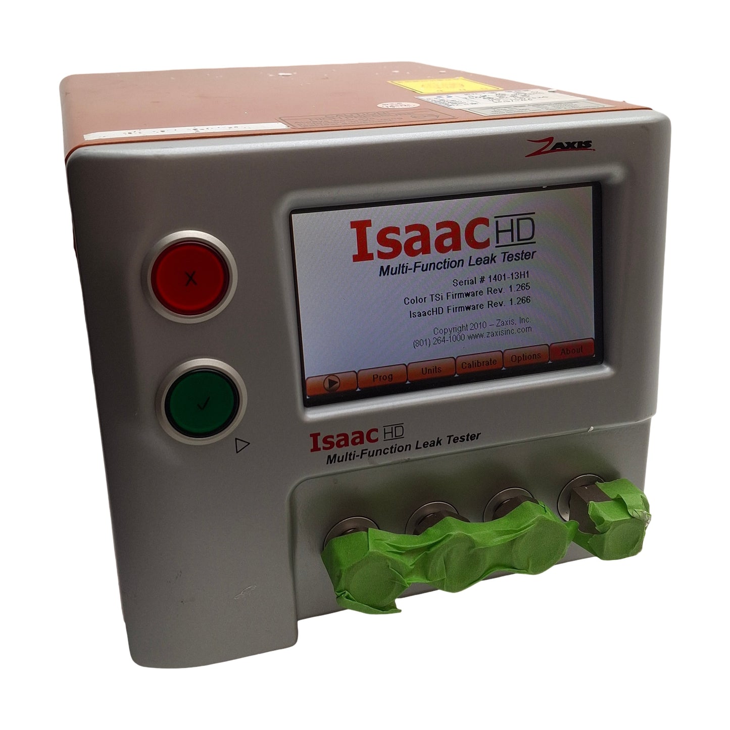 Used Zaxis ISAAC-HD-4PC Leak Tester 0-2 psi Range, 0.00001 Psi Resolution, 115/230VAC