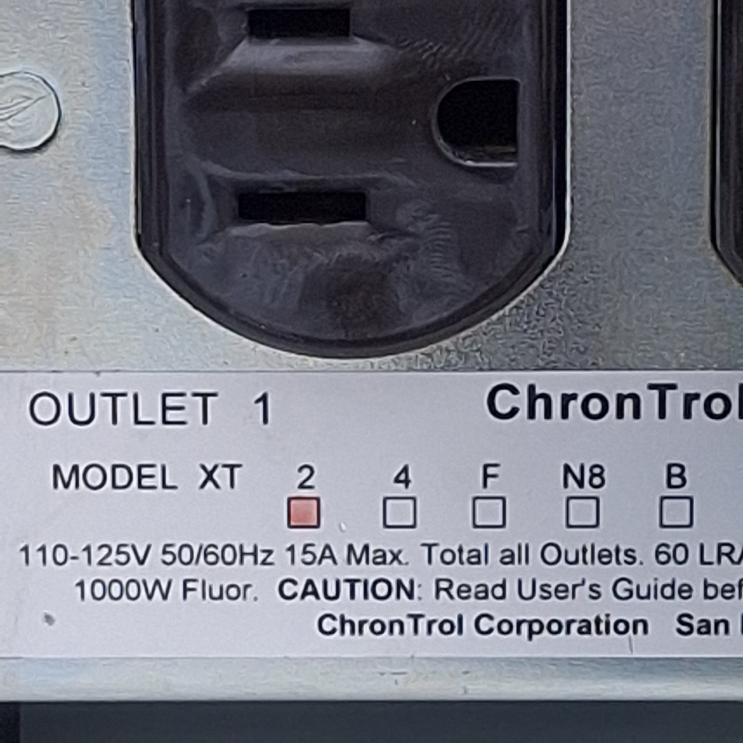 Used Chrontrol XT-2 Table Top Timer, 20 on/off Programs, 110-125VAC *Damaged Screen*