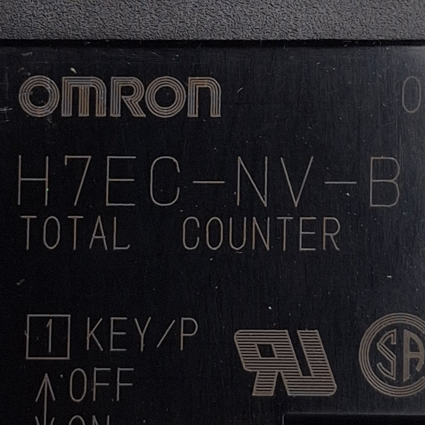 Used Omron H7EC-NV-B Miniature Total Counter, 8-Digit, 0-99999999, 1/32 DIN, 24VDC