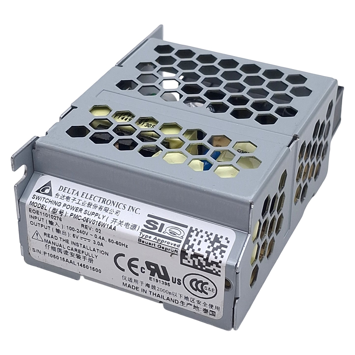 Used Delta PMC-05V015W1AA Switching Power Supply, 100-240VAC In, 3.0A 5VDC Out